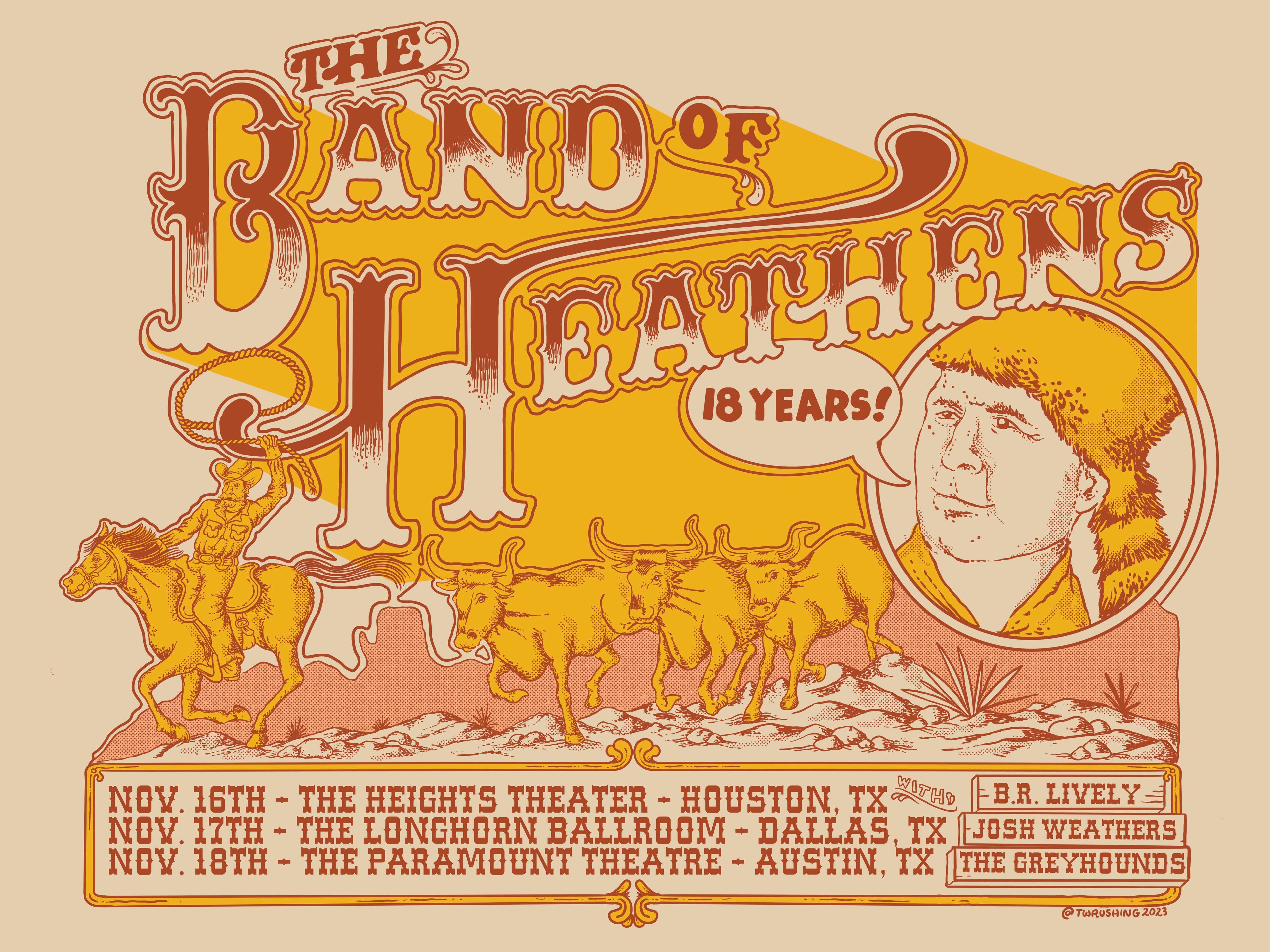 Texas, 2023 - 18 Years - Tour Poster