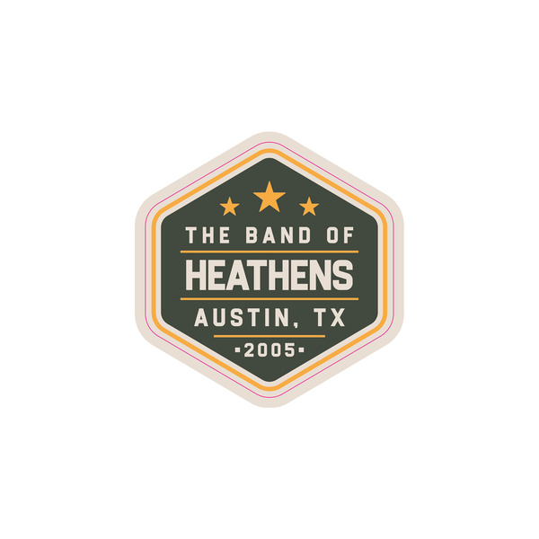 The Band Of Heathens Stars Shield Die-Cut Sticker