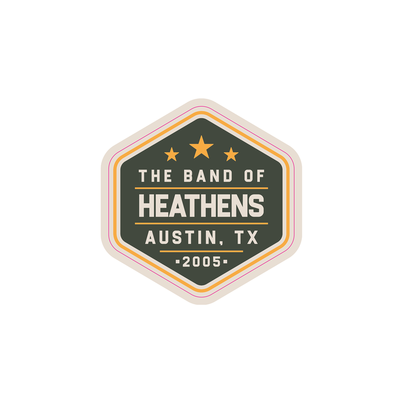 The Band Of Heathens Stars Shield Die-Cut Sticker