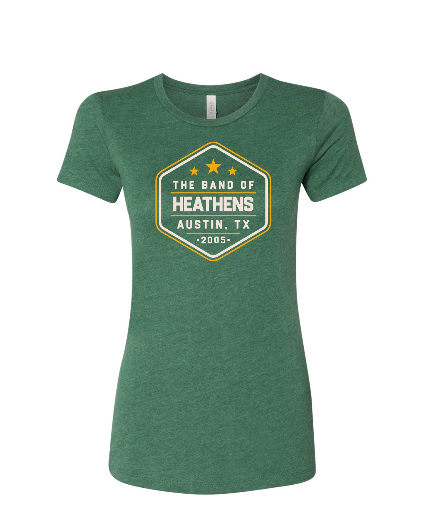 The Band Of Heathens Stars Shield Ladies Tee