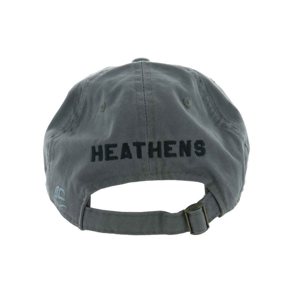 BOH logo charcoal grey dad hat back The Band of Heathens 