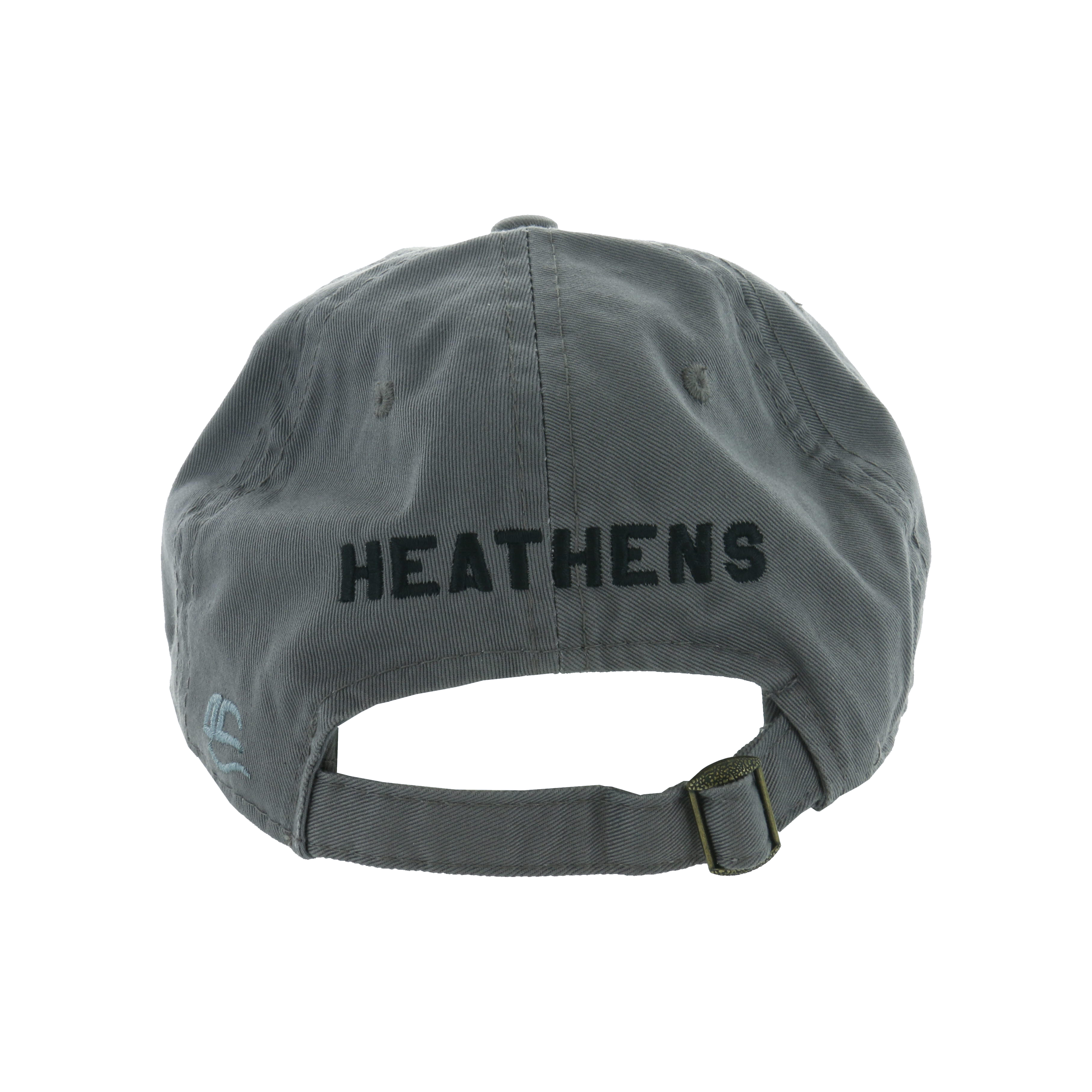 BOH logo charcoal grey dad hat back The Band of Heathens 