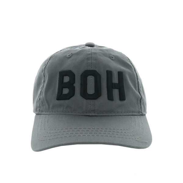 BOH logo charcoal grey dad hat front The Band of Heathens