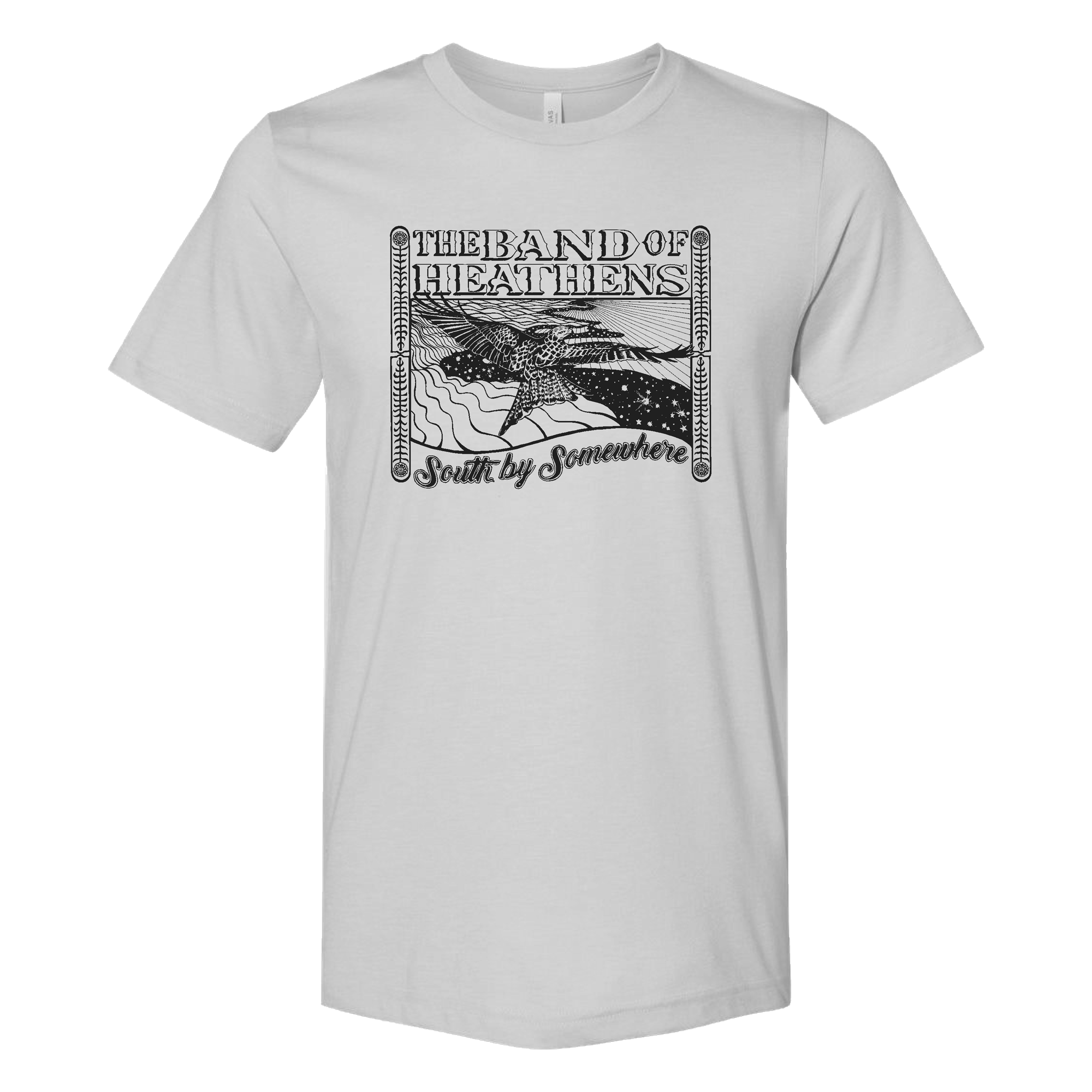 South by somewhere hawk heather dust tee The Band of Heathens