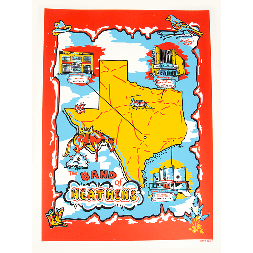 Texas 2018 thanksgiving poster The Band of Heathens