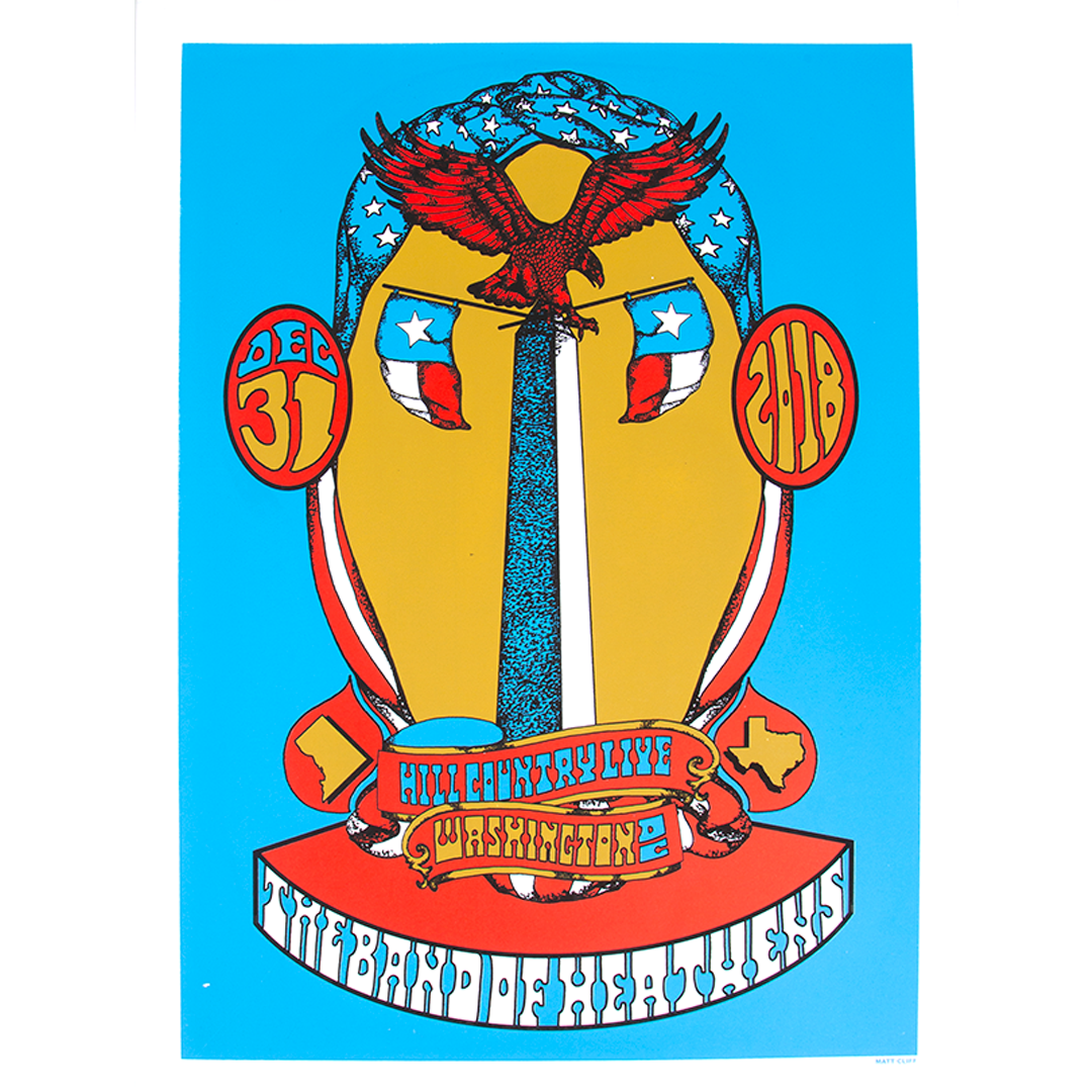 Washington, DC 2018 New Years Eve eagle poster The Band of Heathens 
